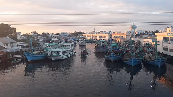 Sông Dương Đông (Phú Quốc), đang bị ô nhiễm nghiêm trọng.