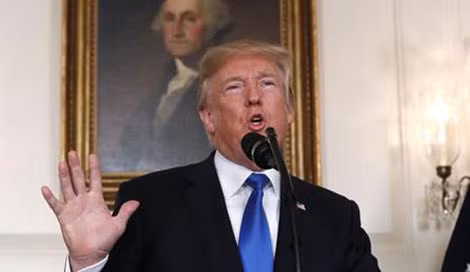 Tổng thống Donald Trump dọa sẽ đơn phương rút khỏi thỏa thuận hạt nhân với Iran vào ngày 12-5-2018.