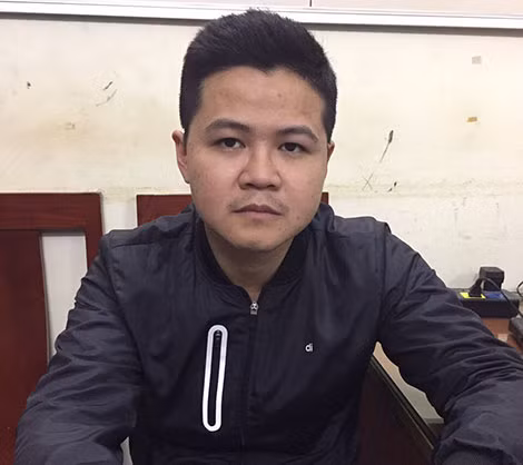 Đối tượng Hoàng Anh Ngọc tại cơ quan Công an. Đối tượng Hoàng Anh Ngọc tại cơ quan Công an.