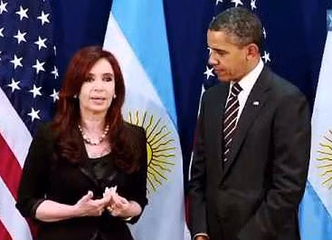 Nữ Tổng thống Argentina C.Kirchner và Tổng thống Mỹ b.Obama.