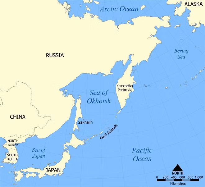 Biển Okhotsk của Nga, nơi Mỹ thực hiện điệp vụ nghe lén nhiều năm liền.