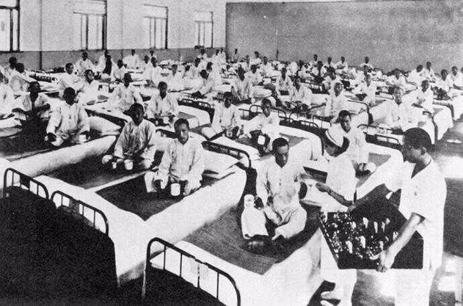 Khu cai nghiện tại một bệnh viện ở Thượng Hải năm 1924.