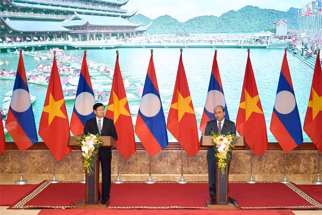 Hai Thủ tướng chủ trì họp báo chung. Ảnh: VGP/Quang Hiếu. Hai Thủ tướng chủ trì họp báo chung. Ảnh: VGP/Quang Hiếu.