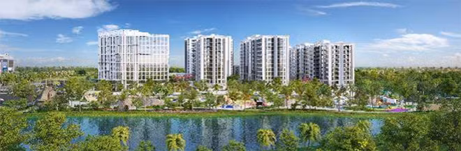 Khu căn hộ cao cấp Vinhomes Symphony được bao quanh bởi cảnh quan thiên nhiên xanh mát hiếm có giữa Thủ đô.