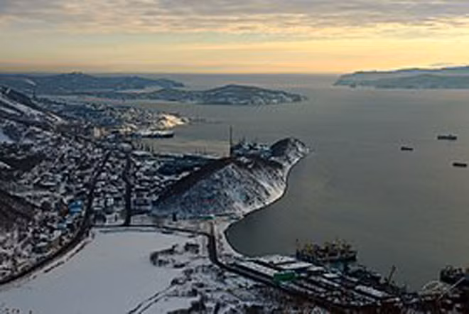 Căn cứ hải quân Kamchatsky của Nga.