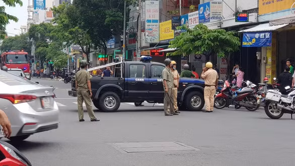 Công an TP Hồ Chí Minh phong tỏa hiện trường vụ án.
