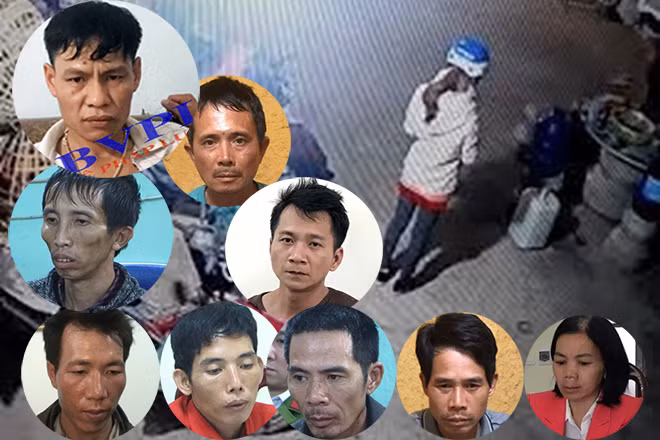 Các đối tượng trong đường dây tội ác.