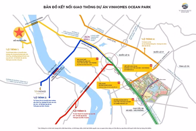 Bản đồ minh họa các thay đổi lớn về hạ tầng tại phía Đông thủ đô.