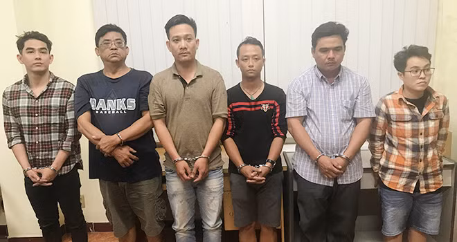 Nhóm đối tượng trong đường dây lừa đảo của Diệp Kiếm Lâm.