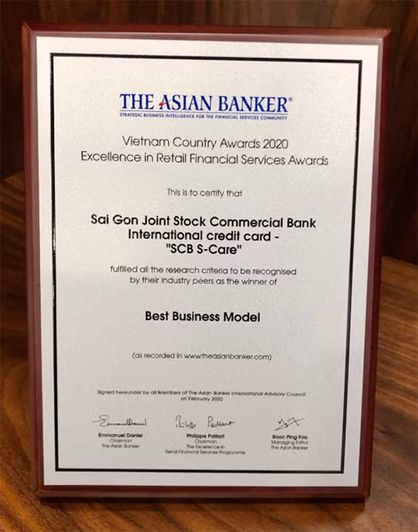 Giải thưởng Asian Banker.