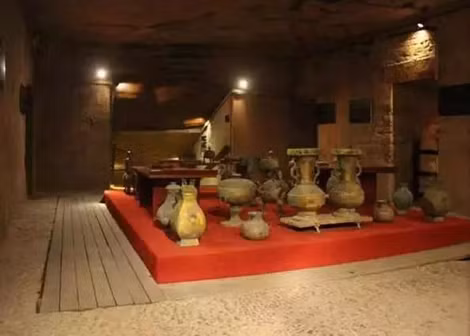 Một gian phòng trong khu mộ Lương Hiếu Vương lăng ở Sơn Đông.