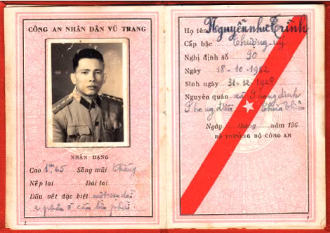 Thẻ căn cước sỹ quan của ông Nguyễn Như Trình.