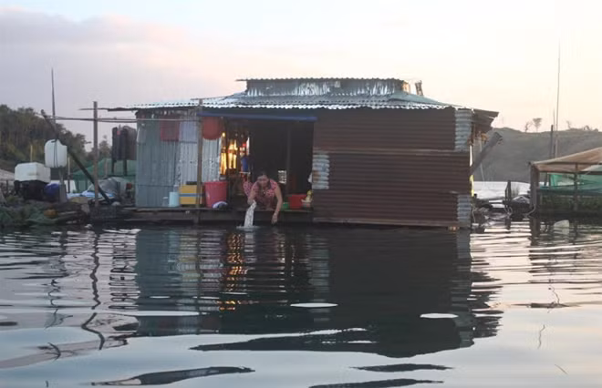 Sinh hoạt của cư dân làng chài đều diễn ra trên mặt nước. Sinh hoạt của cư dân làng chài đều diễn ra trên mặt nước.