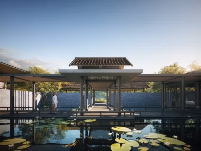 Kiến trúc mang cảm hứng từ ngôi nhà truyền thống Việt Nam.