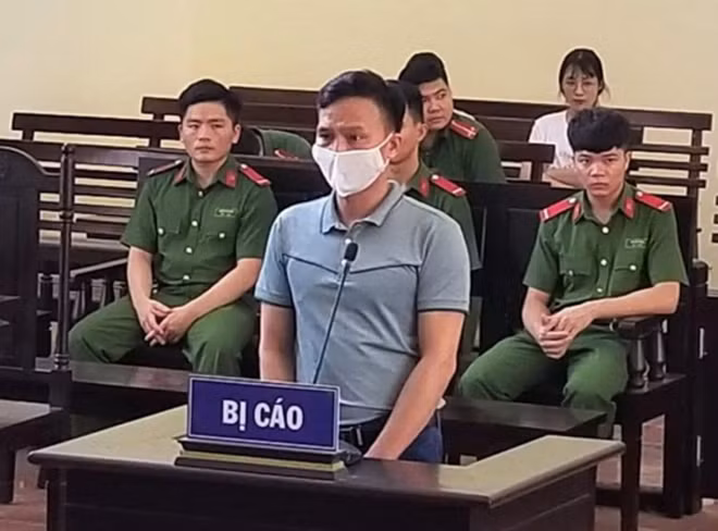 Bị cáo Huy tại phiên xử.