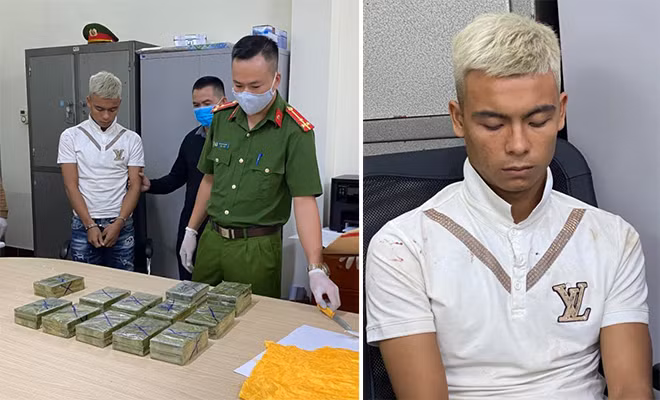 Đối tượng Nguyễn Văn Thủy và vật chứng vụ án.
