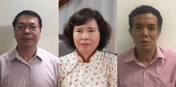 Các bị can Vũ Huy Hoàng, Hồ Thị Kim Thoa, Phan Chí Dũng.
