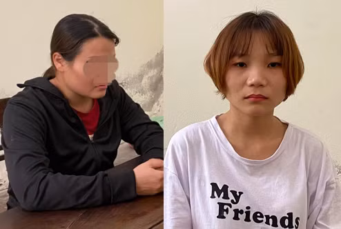 Uông Thị Trang và Uông Thị Mai.