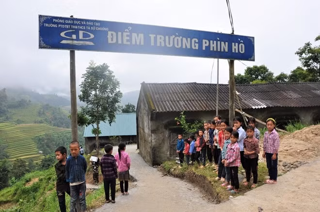 Điểm trường tiểu học Phìn Hồ, xã Tả Sử Choóng, Hoàng Su Phì, Hà Giang.
