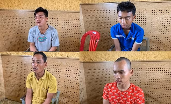 Hồ Văn Kiên, Hồ Văn Duy, Trần Quang Điểu và Hồ Văn Mới.