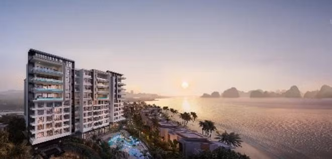 Dự án sở hữu tầm nhìn trực diện vịnh Hạ Long, đánh dấu lần đầu tiên miền Bắc có sản phẩm nghỉ dưỡng ven biển mang thương hiệu quốc tế sang trọng.