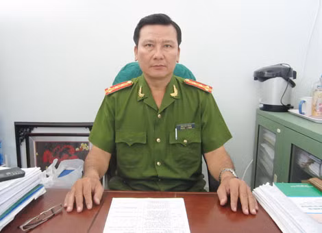 Đại tá Đinh Văn Thảnh - Trưởng phòng PC45 Công an tỉnh Tiền Giang.