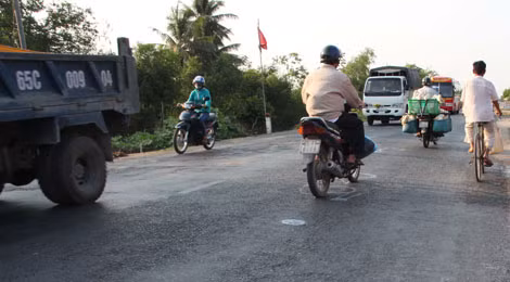 Khu vực vừa xảy ra TNGT.