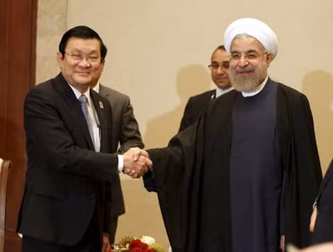 Chủ tịch nước Trương Tấn Sang và Tổng thống Iran Hassan Rouhani. Chủ tịch nước Trương Tấn Sang và Tổng thống Iran Hassan Rouhani.
