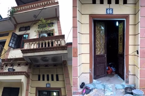 Ngôi nhà của cặp vợ chồng bị sát hại.