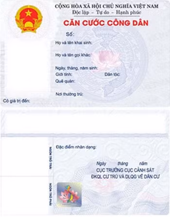 Thẻ Căn cước công dân.