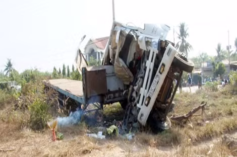 Hiện trường vụ tai nạn.
