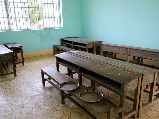 Cơ sở vật chất của Điểm trường Ngã Sáu đang bị xuống cấp.