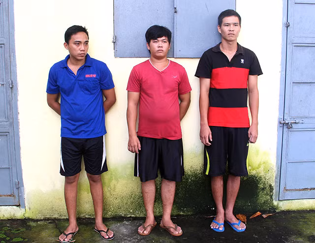 Các đối tượng Chung (áo xanh), Lộc (áo đỏ) và Quý.