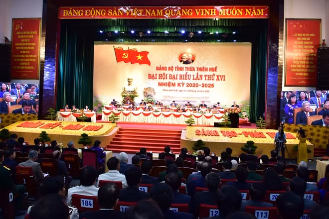 Đại hội đại biểu Đảng bộ tỉnh Thừa Thiên Huế lần thứ XVI, nhiệm kỳ 2020 - 2025.