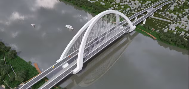 Phương án thiết kế mang tên cầu Long Thọ, mã số V126 có số phiếu bình chọn qua mạng cao nhất.