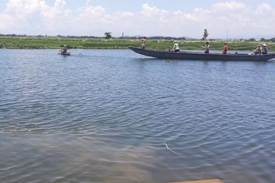 Khu vực sông Bồ đoạn qua xã Quảng Thành, nơi anh T. tắm sông tử vong.