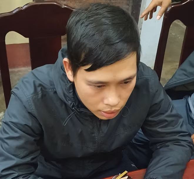 Đối tượng Trần Duy Ngọc tại thời điểm bị bắt giữ.
