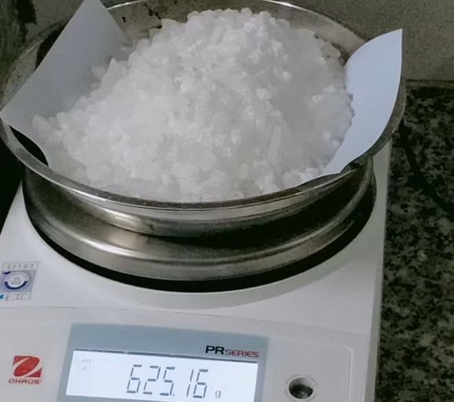 Số ma túy tổng hợp (dạng ketamin) được cơ quan Công an thu giữ.