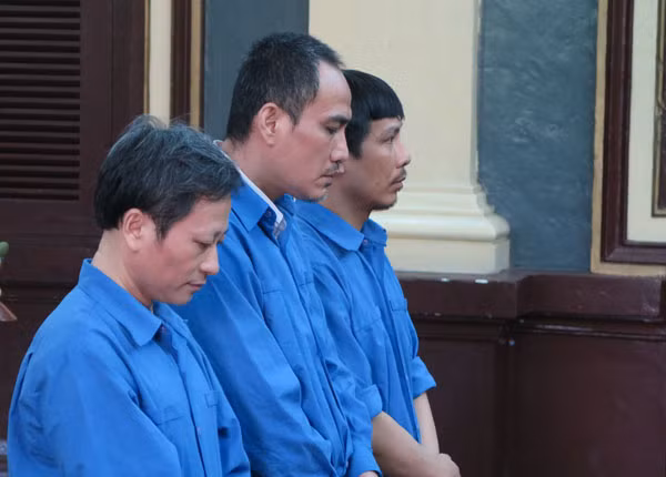 Các bị cáo tại phiên tòa.