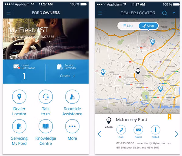 Ứng dụng chủ sở hữu xe Ford cho iOS.