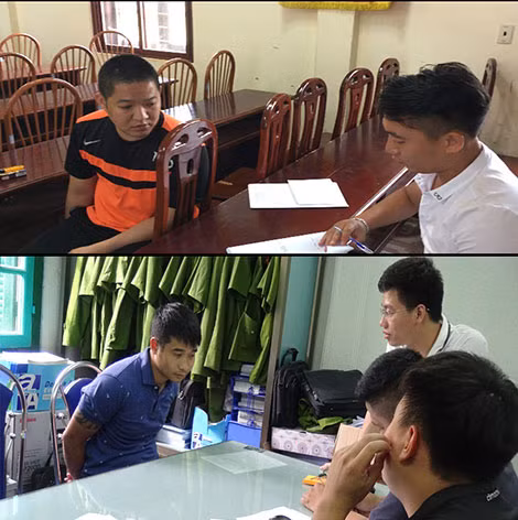 Trinh sát đấu tranh với các đối tượng trong đường dây.