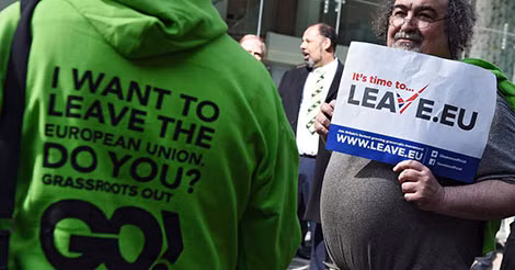 Những người ủng hộ Brexit.