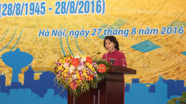 Chủ tịch Quốc hội Nguyễn Thị Kim Ngân phát biểu tại Lễ Kỷ niệm.