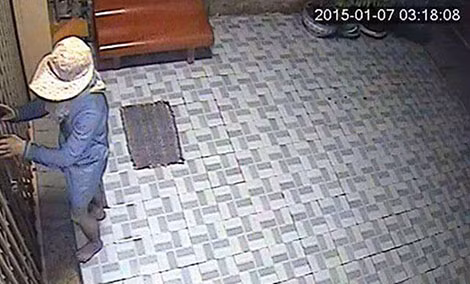 Hình ảnh nghi phạm được camera ghi nhận..
