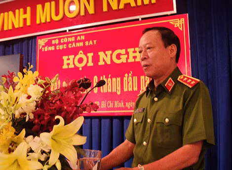 Thượng tướng Lê Quý Vương, Ủy viên Trung ương Đảng, Thứ trưởng Bộ Công an phát biểu chỉ đạo tại Hội nghị. Thượng tướng Lê Quý Vương, Ủy viên Trung ương Đảng, Thứ trưởng Bộ Công an phát biểu chỉ đạo tại Hội nghị.