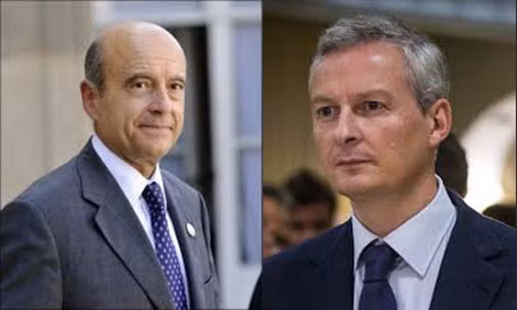 Alain Juppe và Bruno Le Maire.