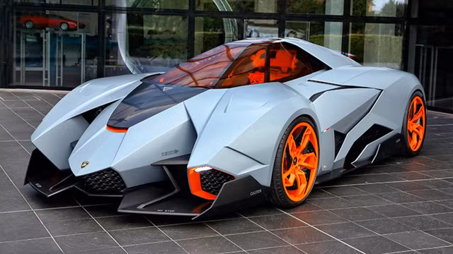 3. Egoista: Lamborghini Egoista là siêu xe được lấy cảm hứng thiết kế từ máy bay chiến đấu Apache. Xe chỉ có 1 chỗ ngồi tương tự các mẫu xe trên đường đua F1. Cung cấp sức mạnh cho xe là khối động cơ V10 5,2 lít, mang lại công suất 600 mã lực. Các thông số kỹ thuật khác chỉ được công bố tới các khách hàng VIP tại lễ giới thiệu nằm trong chuối hoạt động kỷ niệm 50 năm tuổi của Lamborghini hồi giữa năm 2013. 3. Egoista: Lamborghini Egoista là siêu xe được lấy cảm hứng thiết kế từ máy bay chiến đấu Apache. Xe chỉ có 1 chỗ ngồi tương tự các mẫu xe trên đường đua F1. Cung cấp sức mạnh cho xe là khối động cơ V10 5,2 lít, mang lại công suất 600 mã lực. Các thông số kỹ thuật khác chỉ được công bố tới các khách hàng VIP tại lễ giới thiệu nằm trong chuối hoạt động kỷ niệm 50 năm tuổi của Lamborghini hồi giữa năm 2013.