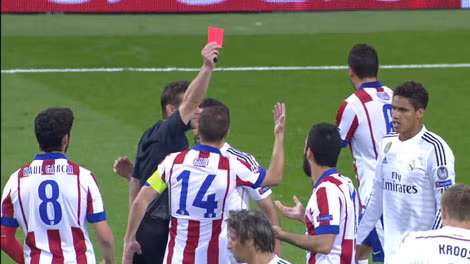 Cầu thủ Atletico Madrid phải trả giá đắt vì lối chơi bạo lực.