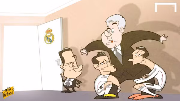 Cristiano Ronaldo và một số đồng đội lên tiếng muốn HLV Carlo Ancelotti ở lại Real. Tuy nhiên, sau đó, Chủ tịch Florentino Perez vẫn quyết định sa thải chiến lược gia người Italy. Cristiano Ronaldo và một số đồng đội lên tiếng muốn HLV Carlo Ancelotti ở lại Real. Tuy nhiên, sau đó, Chủ tịch Florentino Perez vẫn quyết định sa thải chiến lược gia người Italy.