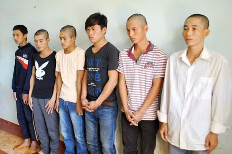 Các đối tượng bị bắt giữ.